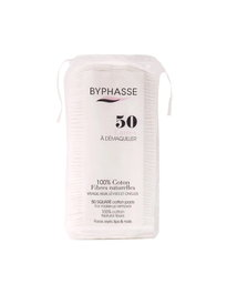 Byphasse - 50 Disques Démaquillants Réutilisables - Pads pour le Démaquillage de la Peau