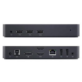 Dell Station d'accueil USB 3.0, Gigabit LAN, DisplayPort, HDMI, Noir