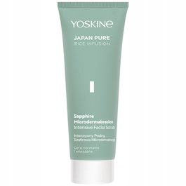 Yoskine Japan Pure - Crème de microdermabrasion au saphir pour le visage - Gommage exfoliant et nettoyant intensif - 75 ml
