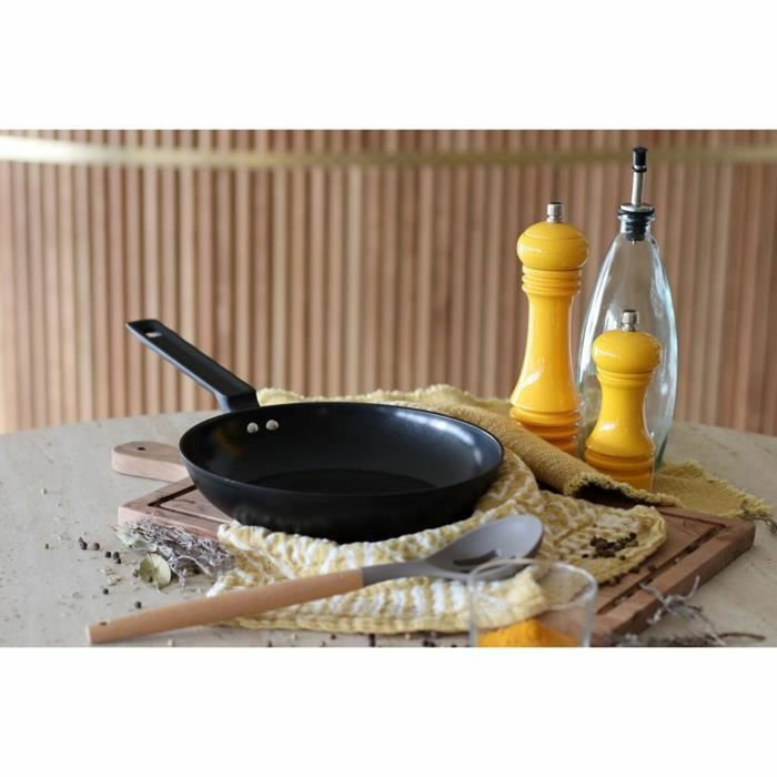 Menastyl Poêle en Aluminium Forgé 24 cm Noir