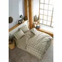 Parure de lit 1 housse de couette 240 x 220 cm + 2 taies d'oreiller 60 x 60 cm - 100% coton renforcé - Crème