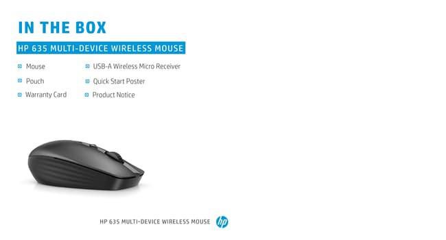 HP Souris sans fil multi-appareil 635 Noir HP Souris sans fil multi-appareil 635 Noir