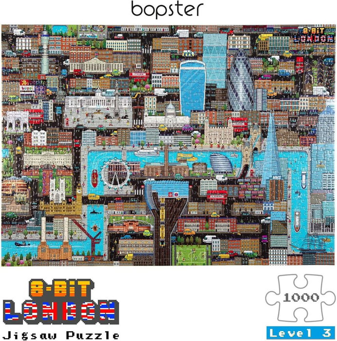 Bopster 8-Bit Pixel Puzzle London Level 3 - 1000 Pièces