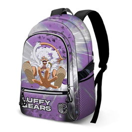 Karactermania - Mochila Fight Fan 2.2 Sac à Dos One Piece Luffy Gear 5 - 44x31x18 cm - Compartiment Principal, Poches Latérales en Maille, Bandeau Trolley - Ripstop