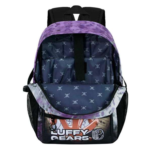 Karactermania - Mochila Fight Fan 2.2 Sac à Dos One Piece Luffy Gear 5 - 44x31x18 cm - Compartiment Principal, Poches Latérales en Maille, Bandeau Trolley - Ripstop