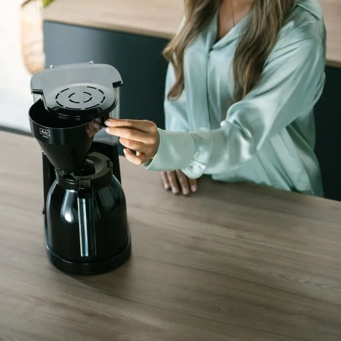 Melitta 1023-06 Cafetière filtre Easy Therm II 1050 W avec verseuse isotherme, Noir