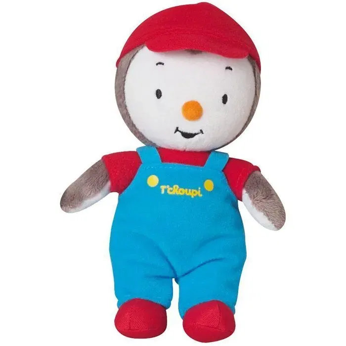 Fun House - Lot vaisselle T'CHOUPI avec 2 assiettes creuses, boîte à goûter, gourde avec paille et peluche - 18 cm