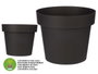 Ibergarden Pot Plastique Antracite avec Réservoir d'Eau 35 cm, 34x29x34 cm, 18L (Set de 6)