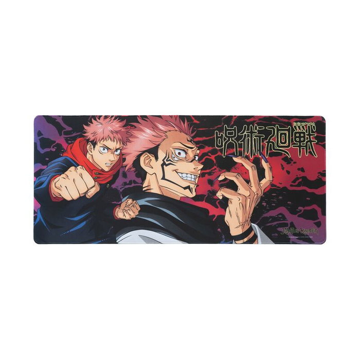 ERIK Tapis de souris gaming Jujutsu Kaisen 80 x 35 cm, surface textile imperméable, base caoutchouc anti-dérapant, pour clavier et souris