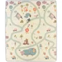 Tineo Tapis d'éveil réversible 150 x 180 cm - Face animaux / Face circuit de voiture - Tapis bébé confortable et imperméable avec sac de rangement