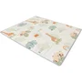 Tineo Tapis d'éveil réversible 150 x 180 cm - Face animaux / Face circuit de voiture - Tapis bébé confortable et imperméable avec sac de rangement