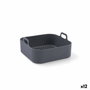 Quid Panier pour Friteuse à Air Silicone Gris 19 x 9 cm (12 Unités)
