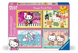 Hello Kitty pack 4 puzzles Allons-y, Hello Kitty ! (4x100 pièces)