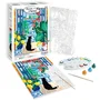 Sentosphere - Peinture par numéros pour adultes - Le chat à la fenêtre - Peinture acrylique sur toile avec pinceaux - Peinture lifestyle