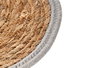 Giftdecor Tapis Naturel Bord Gris 35 cm x 35 cm Fibre Naturelle (Set de 48)