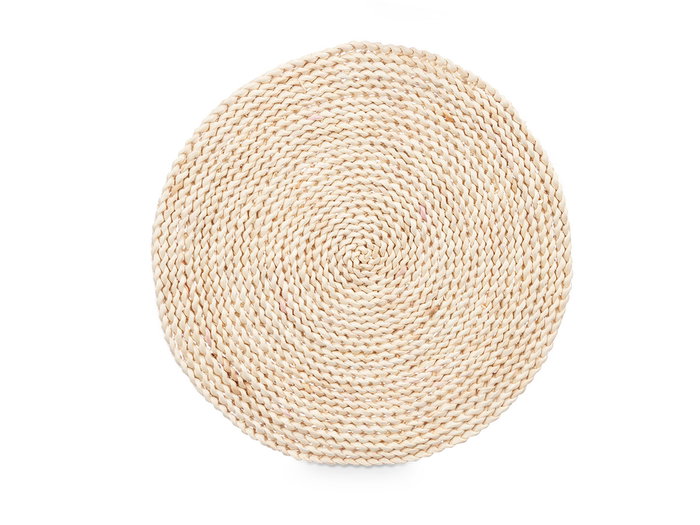 Kinvara Set de 2 Dessous de Plat Ronds Naturels 40 x 1 cm Fibre de Maïs (Set de 12)