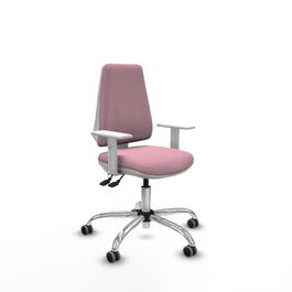 PIQUERAS Y CRESPO Elche Chaise de Bureau Rose avec Mécanisme Asynchrone