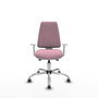 PIQUERAS Y CRESPO Elche Chaise de Bureau Rose avec Mécanisme Asynchrone
