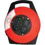 Chacon Enrouleur électrique 4 prises 16A 10m, câble H05VV-F 3x1.5mm² avec poignée et disjoncteur thermique de sécurité