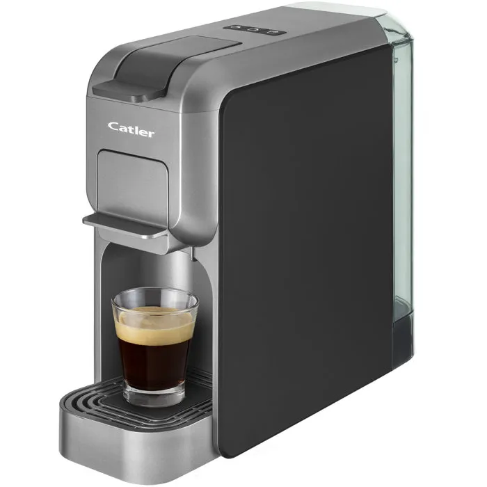 Catler Porto ES 700 - Machine à café compatible Dolce Gusto, Nespresso et café moulu - Noir/argent