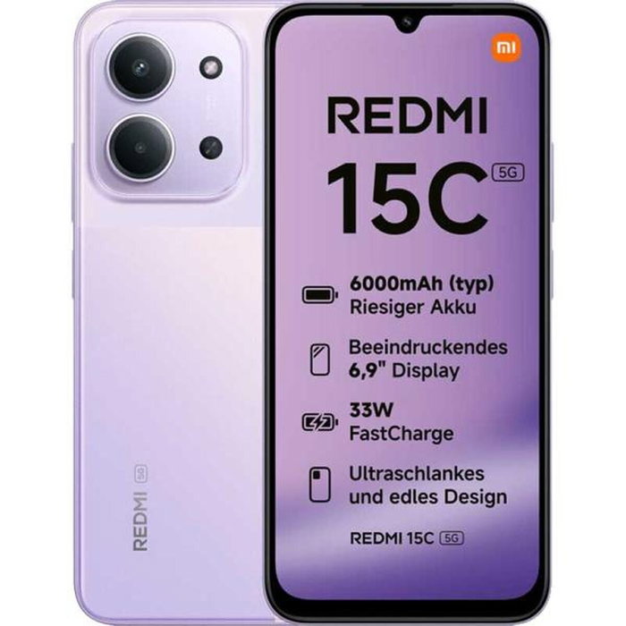 Smartphone Xiaomi Redmi 15C 6,9" Octa Core mediatek dimensity 6300 4 GB RAM 256 GB Pourpre Smartphone Xiaomi Redmi 15C 6,9" Octa Core mediatek dimensity 6300 4 GB RAM 256 GB Pourpre