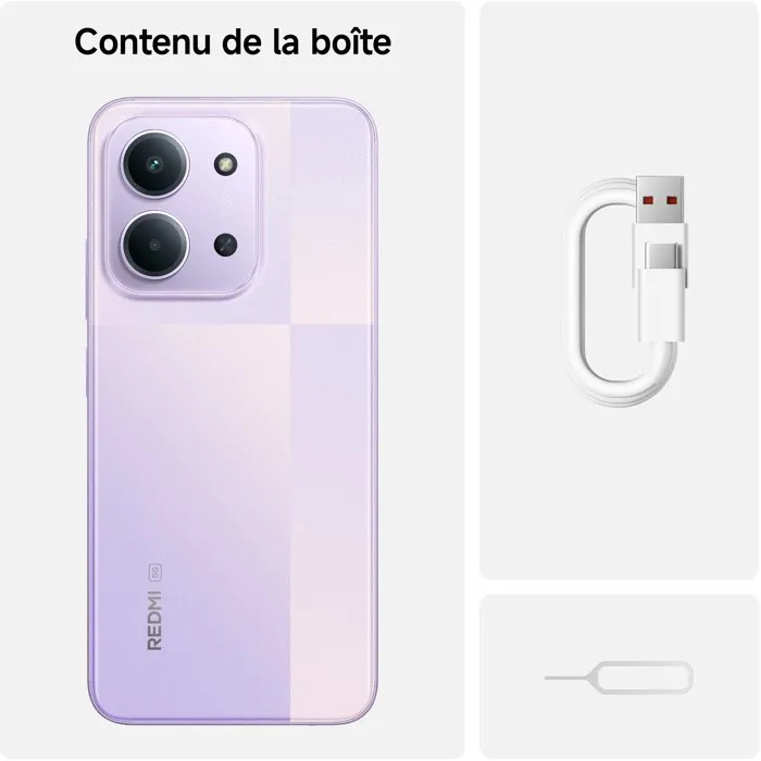 Xiaomi Redmi Note 15C 5G 4 Go RAM 256 Go Stockage Violet