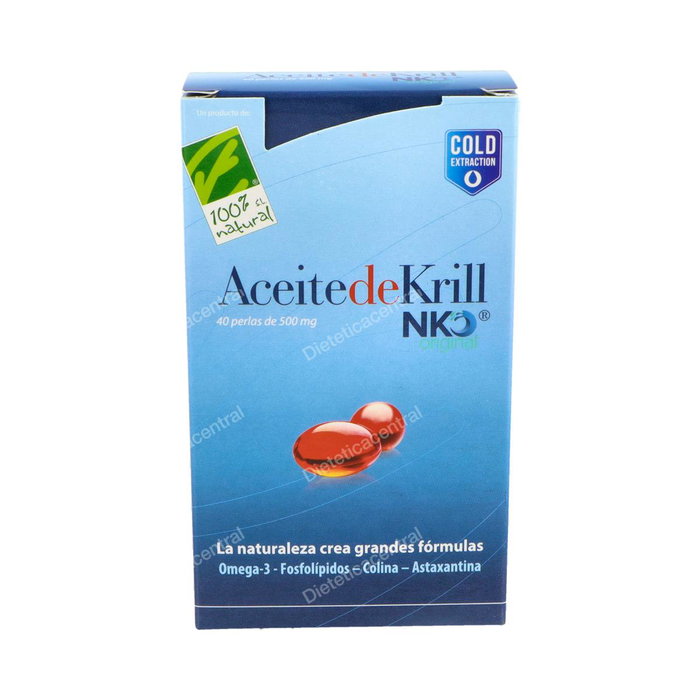 Cien Por Cien Natural Huile de Krill NKO 40 Perles - Oméga 3, EPA, DHA, Choline, Astaxanthine Cien Por Cien Natural Huile de Krill NKO 40 Perles - Oméga 3, EPA, DHA, Choline, Astaxanthine