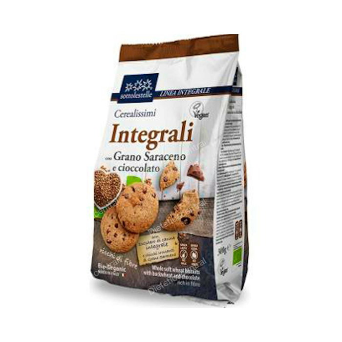 SOTTOLESTELLE Galleta Trigo Sarraceno Chips Choco Integral 300 Gr Bio - Biscuit Bio aux Pépites de Chocolat et au Sarrasin - 300g SOTTOLESTELLE Galleta Trigo Sarraceno Chips Choco Integral 300 Gr Bio - Biscuit Bio aux Pépites de Chocolat et au Sarrasin - 300g