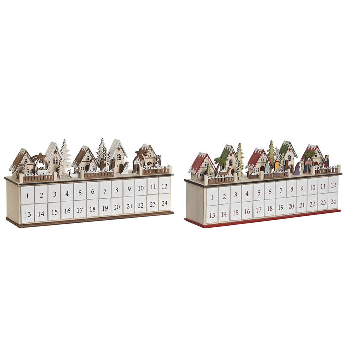 Calendrier de l’Avent DKD Home Decor Bois 45 x 11 x 23 cm (2 Unités)