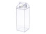 Leknes Bouteille Isotherme Carrée en Acrylique 1L Transparente 8x26x8 cm (Set de 12)