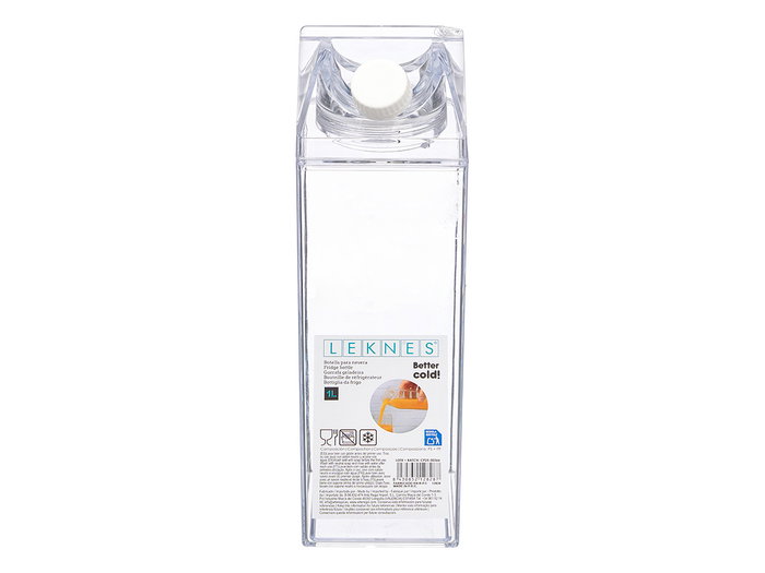 Leknes Bouteille Isotherme Carrée en Acrylique 1L Transparente 8x26x8 cm (Set de 12) Leknes Bouteille Isotherme Carrée en Acrylique 1L Transparente 8x26x8 cm (Set de 12)