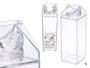 Leknes Bouteille Isotherme Carrée en Acrylique 1L Transparente 8x26x8 cm (Set de 12)
