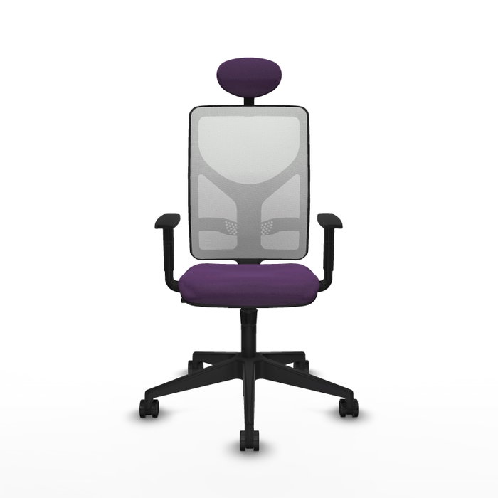 Piqueras y Crespo Chaise de Bureau Motilla Violet et Blanc