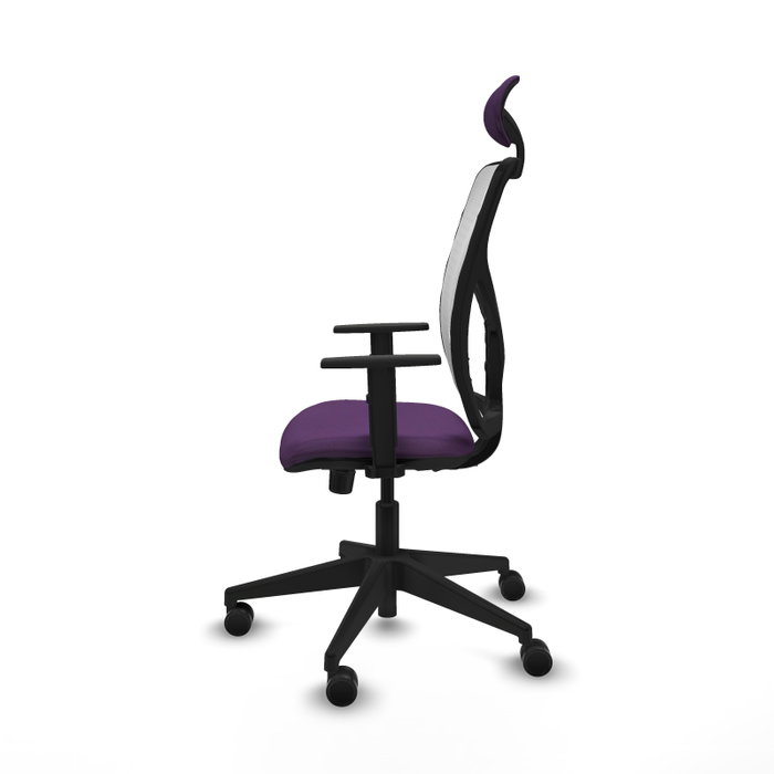 Piqueras y Crespo Chaise de Bureau Motilla Violet et Blanc