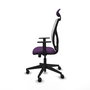 Piqueras y Crespo Chaise de Bureau Motilla Violet et Blanc