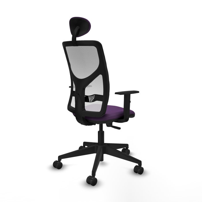 Piqueras y Crespo Chaise de Bureau Motilla Violet et Blanc