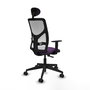 Piqueras y Crespo Chaise de Bureau Motilla Violet et Blanc