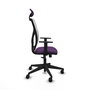 Piqueras y Crespo Chaise de Bureau Motilla Violet et Blanc
