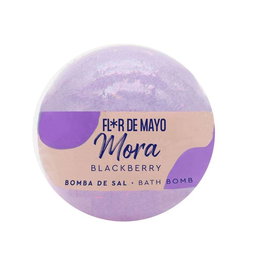 Flor De Mayo - Bombe de Sel Effervescente à la Mûre 200 g - Baume de Bain Relaxant pour la Peau, Hydratant à l'Urea, Soin Personnel et Sensationnelle