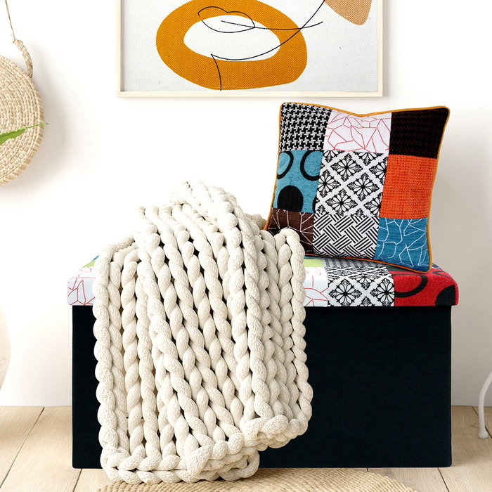 Home Deco Factory Coussin Patchwork 40x40 cm