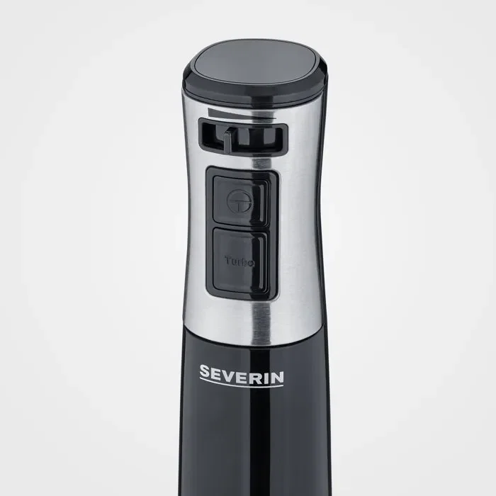 SEVERIN Mixeur plongeant SM3771 - 600 W, pied amovible, 15 000 tours/min, sans BPA - Noir / Inox