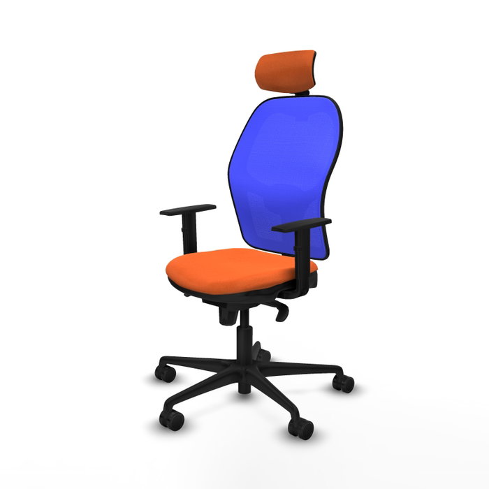 Piqueras y Crespo Chaise de Bureau 1D036N2 Orange et Bleu Piqueras y Crespo Chaise de Bureau 1D036N2 Orange et Bleu