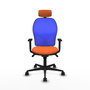 Piqueras y Crespo Chaise de Bureau 1D036N2 Orange et Bleu