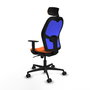 Piqueras y Crespo Chaise de Bureau 1D036N2 Orange et Bleu