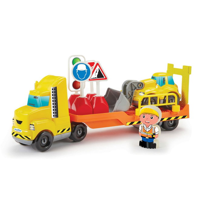 Ecoiffier Jouet de chantier - Pelleteuse et camion avec accessoires Ecoiffier Jouet de chantier - Pelleteuse et camion avec accessoires