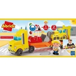 Ecoiffier - Camion de chantier avec pelleteuse, accessoires et personnage - Jeu de construction pour enfant dès 18 mois - Jouet éducatif garçon et fille