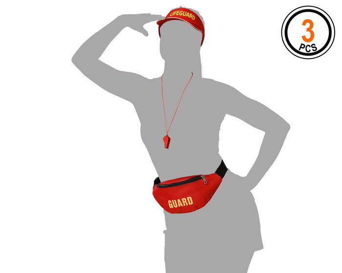 Set Vigilante de Playa avec sifflet, lunettes et bandana - Accessoire pour fêtes d'été, carnaval et soirées à thème sur la plage