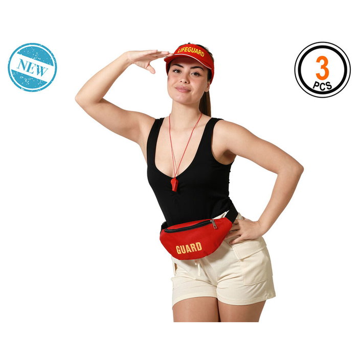 BigBuy Carnival Déguisement Maître-nageur de Plage pour Adultes (3 pièces)