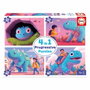 Educa Set de 4 Puzzles Dinos Sympathiques (20, 40, 60 et 80 pièces)