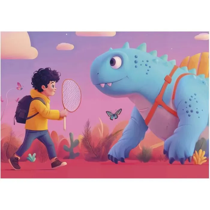 Educa - Puzzles pour Enfants - 4 Puzzles Dinosaures Sympathiques - 20, 40, 60, 80 Pièces - À Partir de 3 Ans